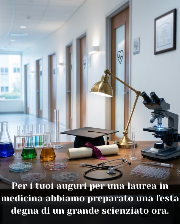 Per i tuoi auguri per una laurea in medicina abbiamo preparato una festa degna di un grande scienziato ora