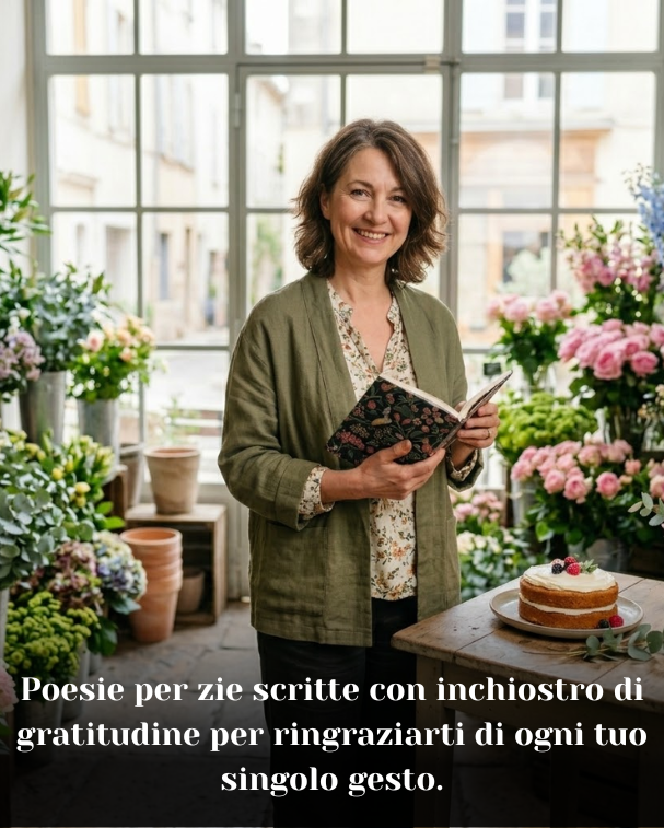 Poesie per zie scritte con inchiostro di gratitudine per ringraziarti di ogni tuo singolo gesto