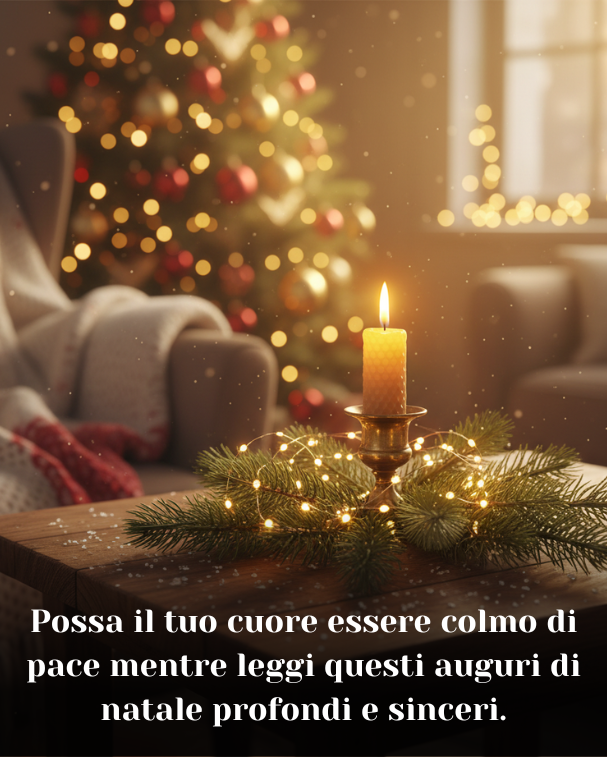 Possa il tuo cuore essere colmo di pace mentre leggi questi auguri di natale profondi e sinceri