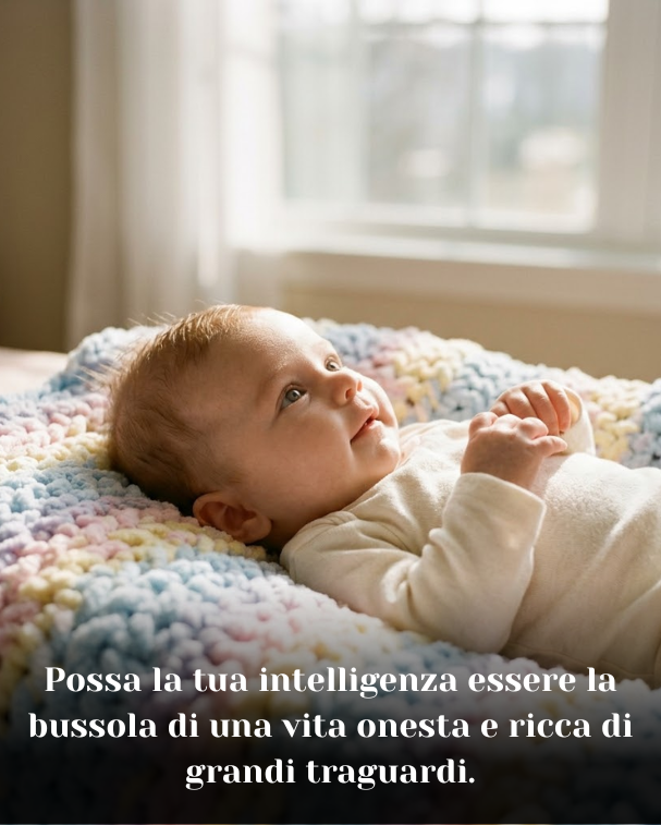 Possa la tua intelligenza essere la bussola di una vita onesta e ricca di grandi traguardi