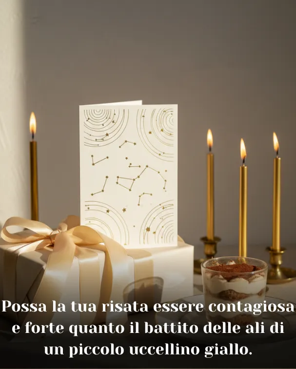 Possa la tua risata essere contagiosa e forte quanto il battito delle ali di un piccolo uccellino giallo