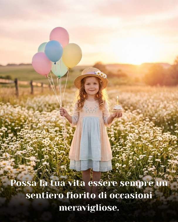 Possa la tua vita essere sempre un sentiero fiorito di occasioni meravigliose