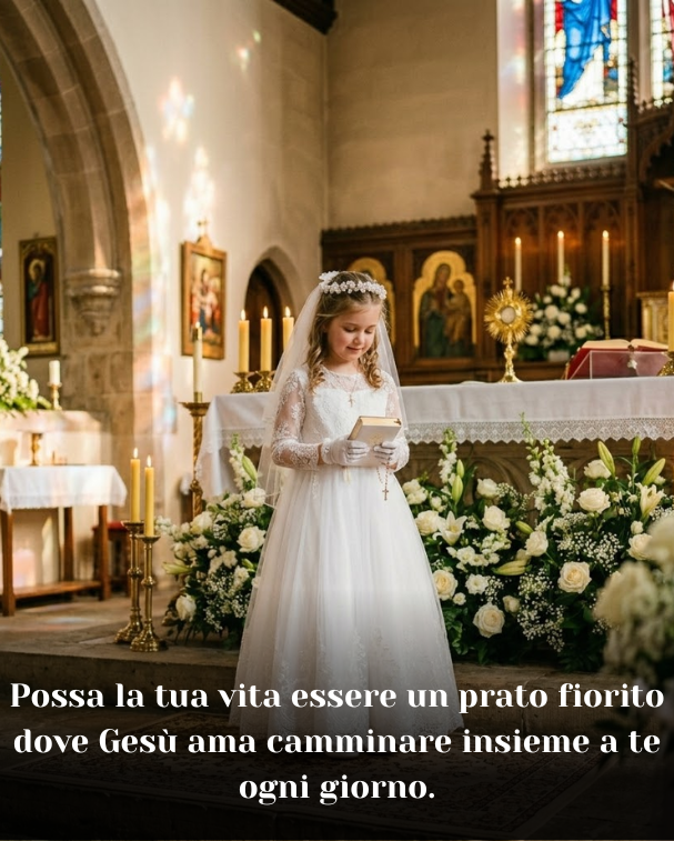 Possa la tua vita essere un prato fiorito dove Gesù ama camminare insieme a te ogni giorno