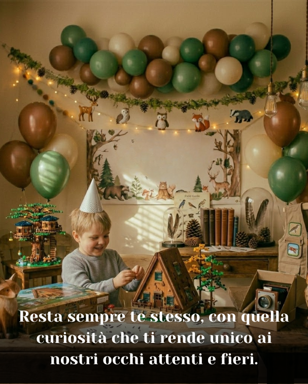 Resta sempre te stesso, con quella curiosità che ti rende unico ai nostri occhi attenti e fieri