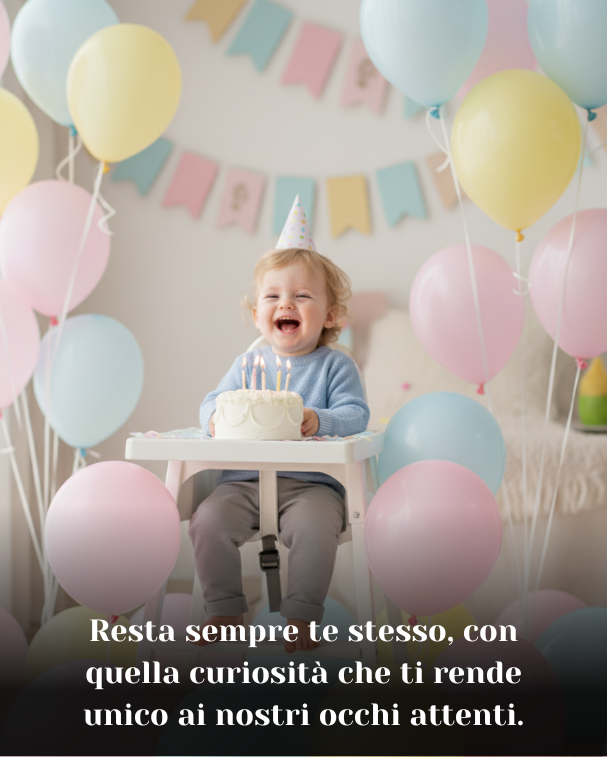 Resta sempre te stesso, con quella curiosità che ti rende unico ai nostri occhi attenti