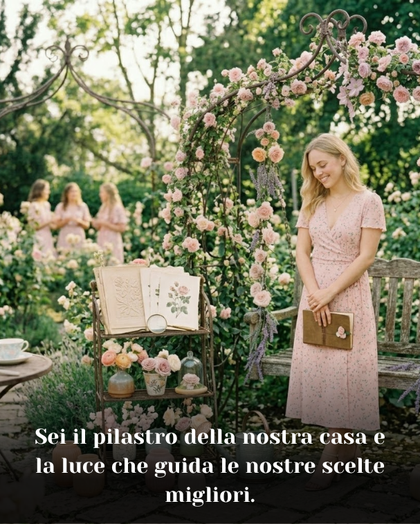 Sei il pilastro della nostra casa e la luce che guida le nostre scelte migliori