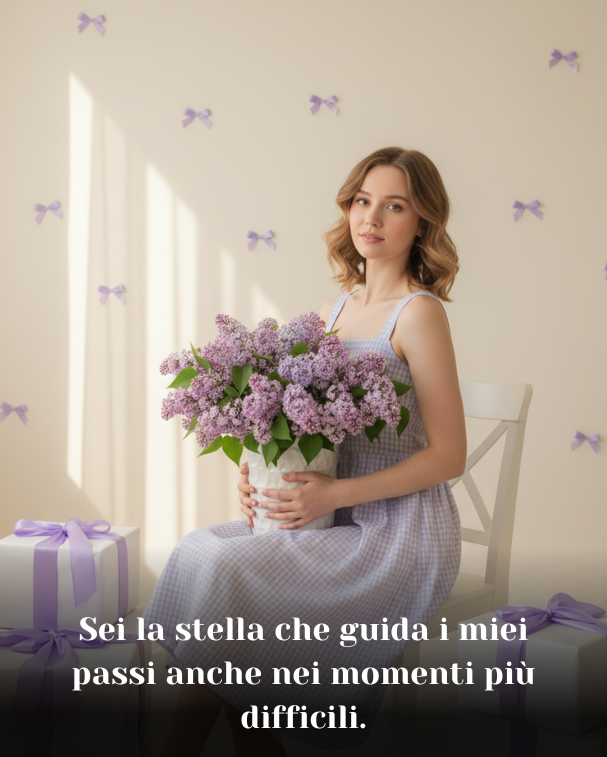 Sei la stella che guida i miei passi anche nei momenti più difficili