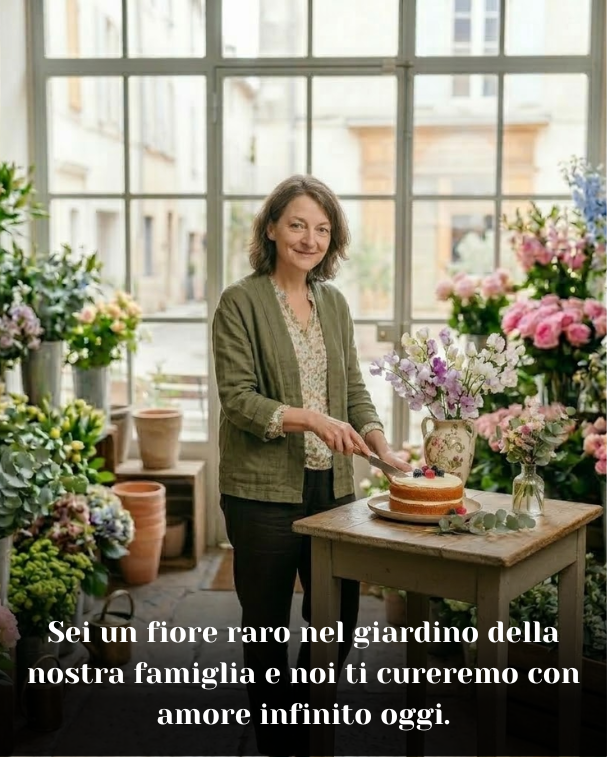 Sei un fiore raro nel giardino della nostra famiglia e noi ti cureremo con amore infinito oggi