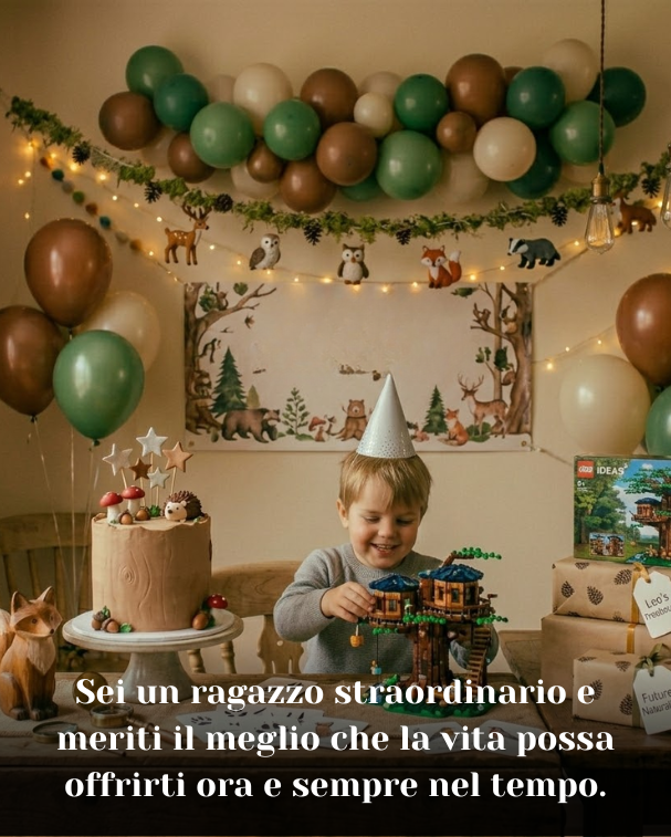 Sei un ragazzo straordinario e meriti il meglio che la vita possa offrirti ora e sempre nel tempo