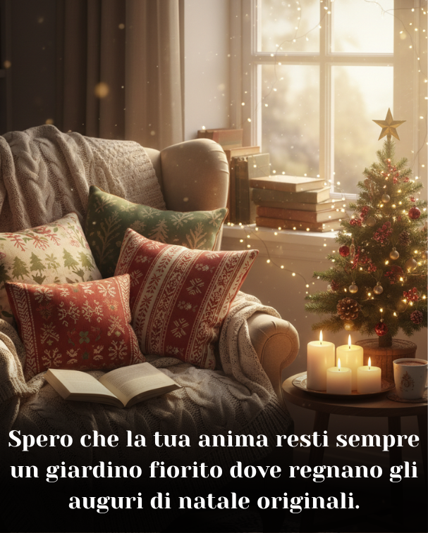 Spero che la tua anima resti sempre un giardino fiorito dove regnano gli auguri di natale originali