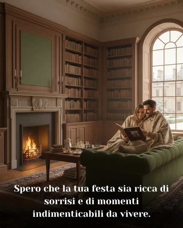 Spero che la tua festa sia ricca di sorrisi e di momenti indimenticabili da vivere