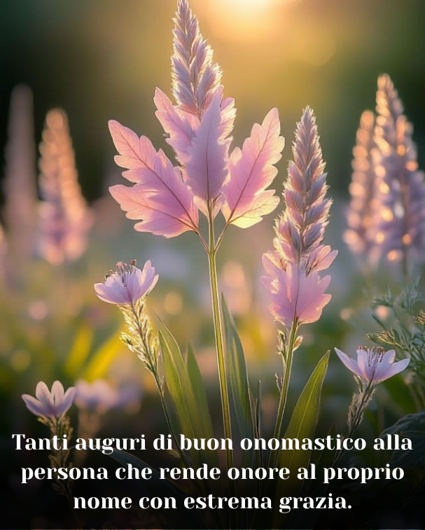 Tanti auguri di buon onomastico alla persona che rende onore al proprio nome con estrema grazia