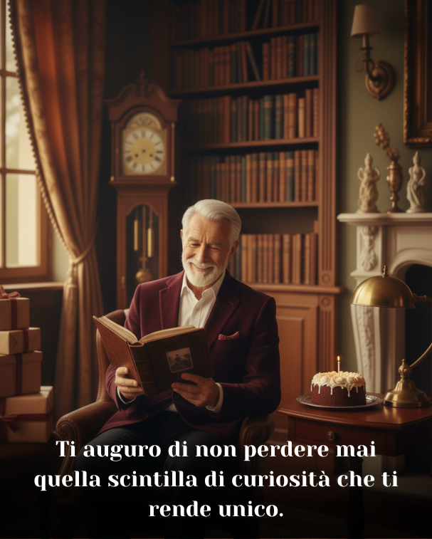 Ti auguro di non perdere mai quella scintilla di curiosità che ti rende unico