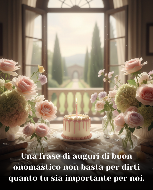 Una frase di auguri di buon onomastico non basta per dirti quanto tu sia importante per noi
