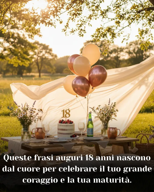 Queste frasi auguri 18 anni nascono dal cuore per celebrare il tuo grande coraggio e la tua maturità